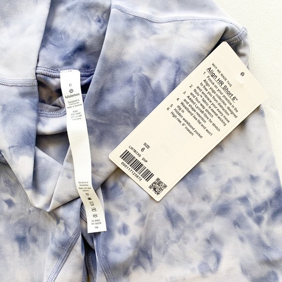 SOLD. Lulu Align Short 6” Diamond Dye Iced Iris - Picture 3 of 5